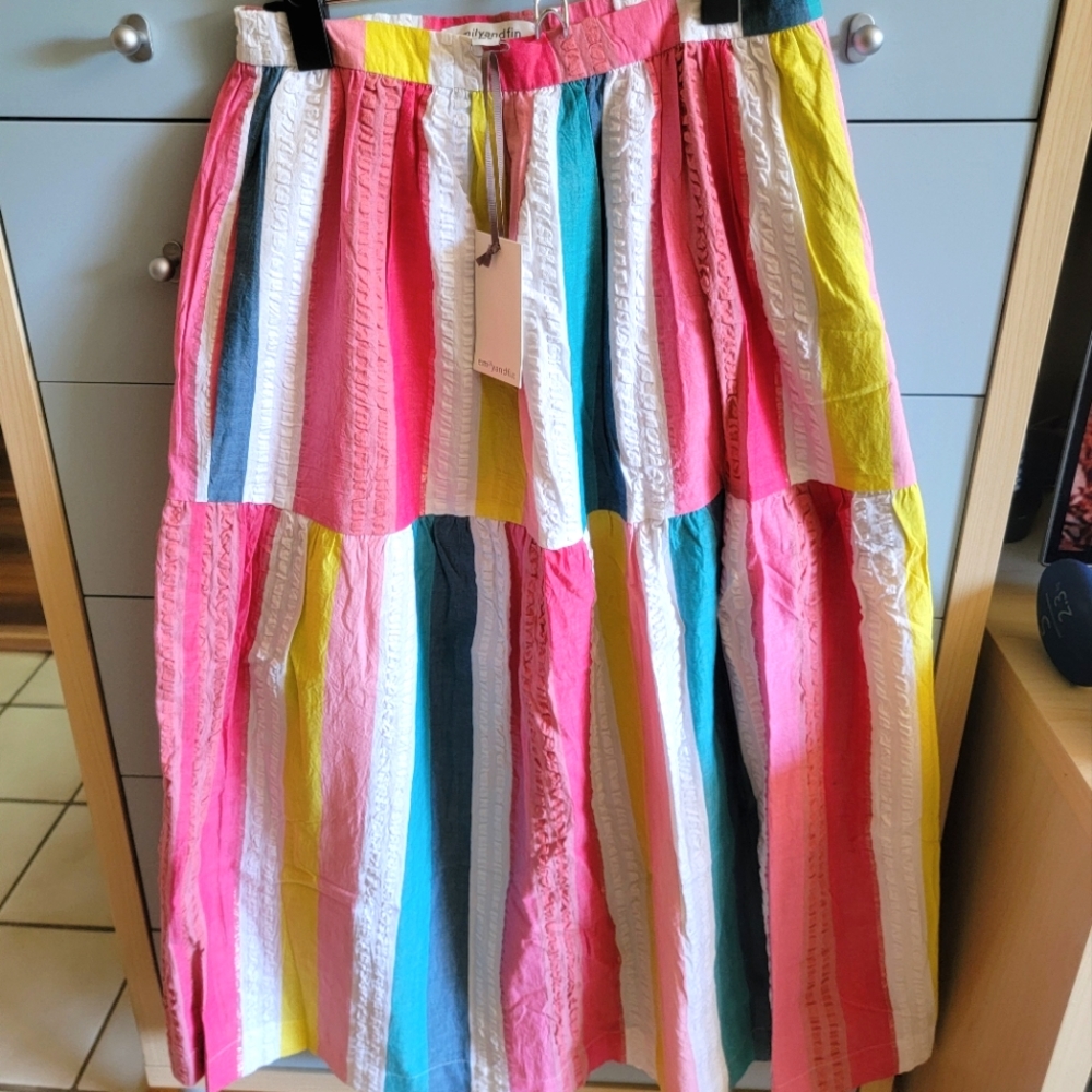Emily and Fin Summery and Colorful Sriped Skirt